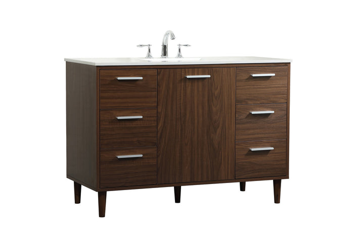 Elegant Lighting VF47048MWT Modern Baldwin Plumbing Walnut