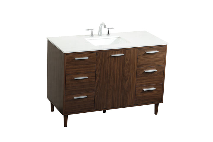 Elegant Lighting VF47048MWT Modern Baldwin Plumbing Walnut