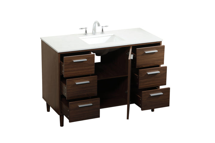 Elegant Lighting VF47048MWT Modern Baldwin Plumbing Walnut