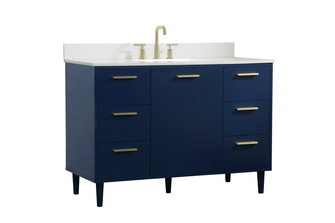 Elegant Lighting VF47048MBL-BS Modern Baldwin Plumbing Blue