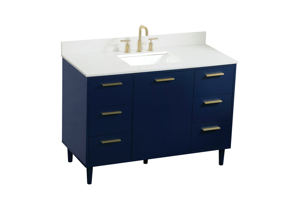 Elegant Lighting VF47048MBL-BS Modern Baldwin Plumbing Blue