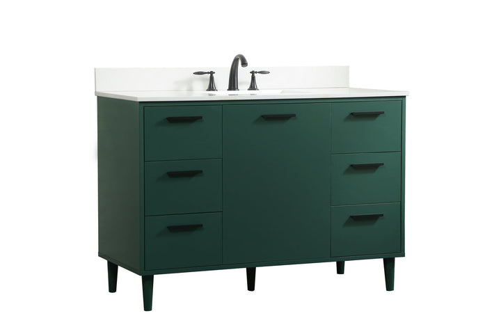 Elegant Lighting VF47048MGN-BS Modern Baldwin Plumbing Green