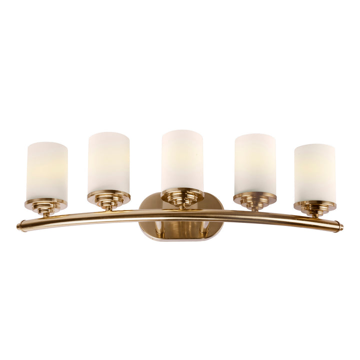 Forte Ames 5105-05-12 Bath Vanity Light 29 in. wide - Soft Gold