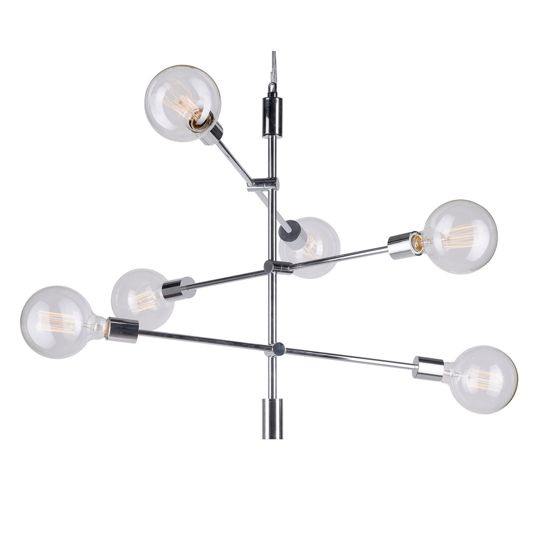Forte Baton 7117-06-05 Chandelier Light - Chrome