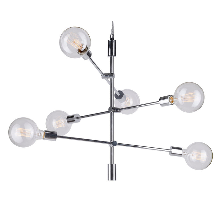 Forte Baton 7117-06-05 Chandelier Light - Chrome