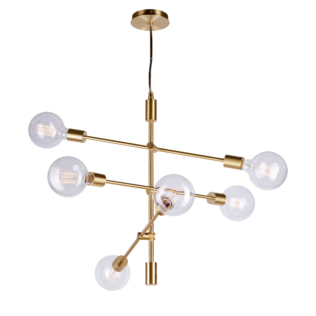 Forte Baton 7117-06-12 Chandelier Light - Soft Gold
