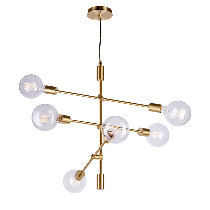 Forte Baton 7117-06-12 Chandelier Light - Soft Gold