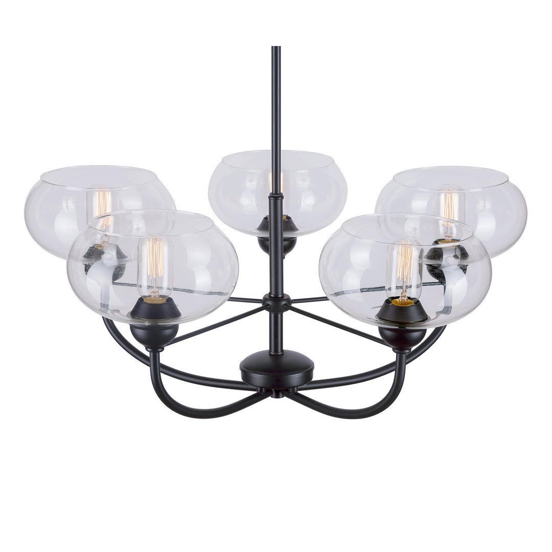 Forte Cameron 2732-05-04 Chandelier Light - Black