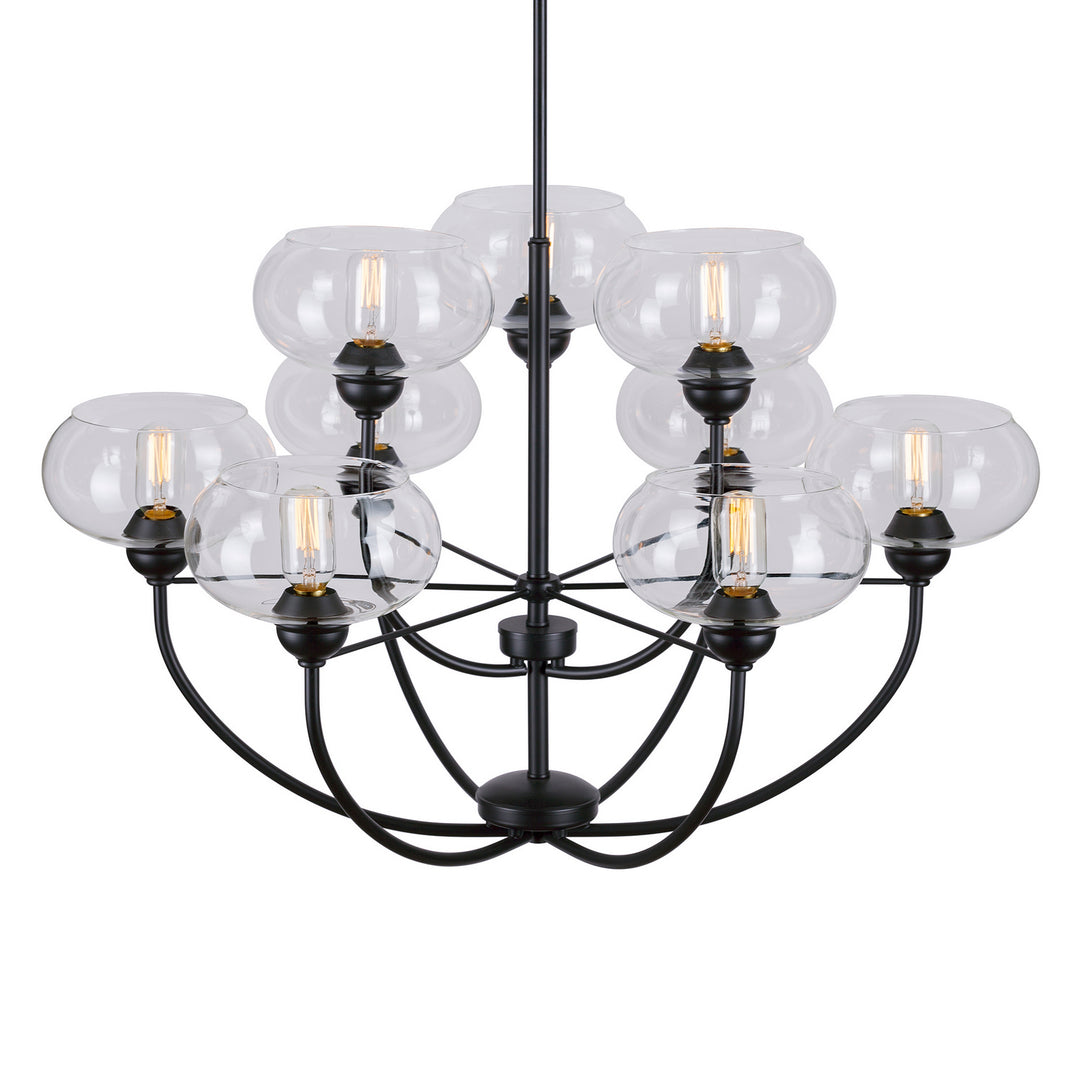 Forte Cameron 2732-09-04 Chandelier Light - Black