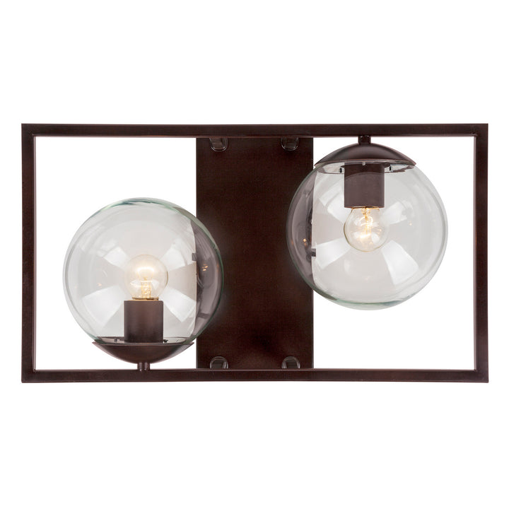 Forte Charm 2727-02-32 Bath Vanity Light 10 in. wide - Antique Bronze