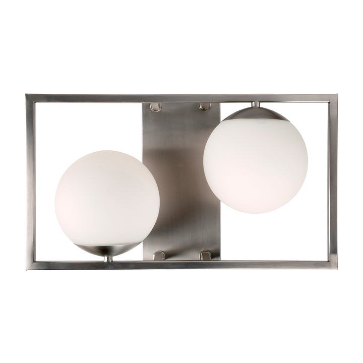 Forte Charm 2727-02-55 Bath Vanity Light 10 in. wide - Brushed Nickel