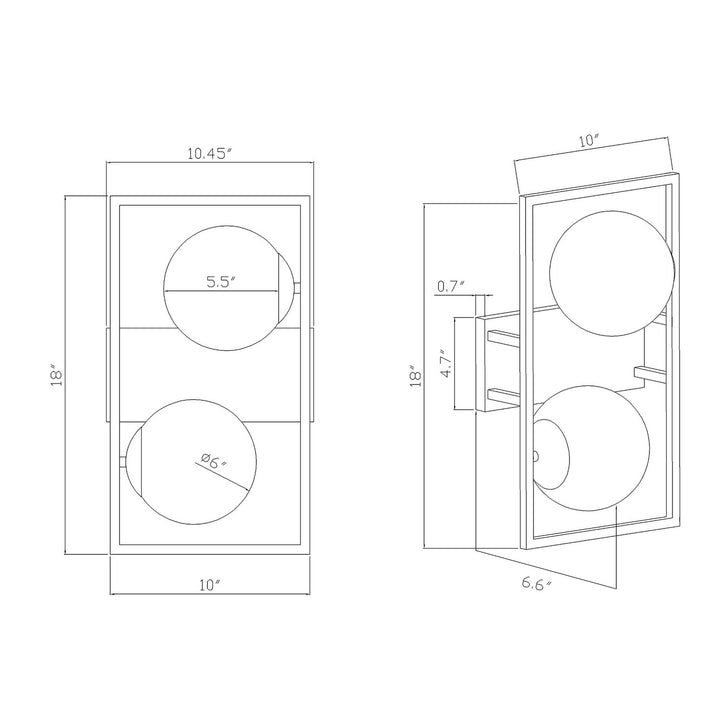 Forte Charm 2727-02-55 Bath Vanity Light 10 in. wide - Brushed Nickel