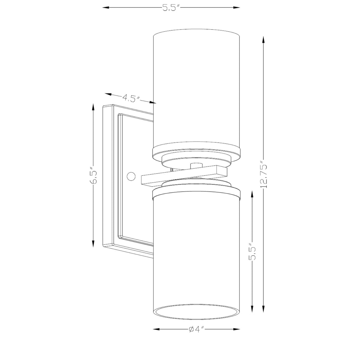 Forte Duo 2424-02-12 Wall Light - Soft Gold