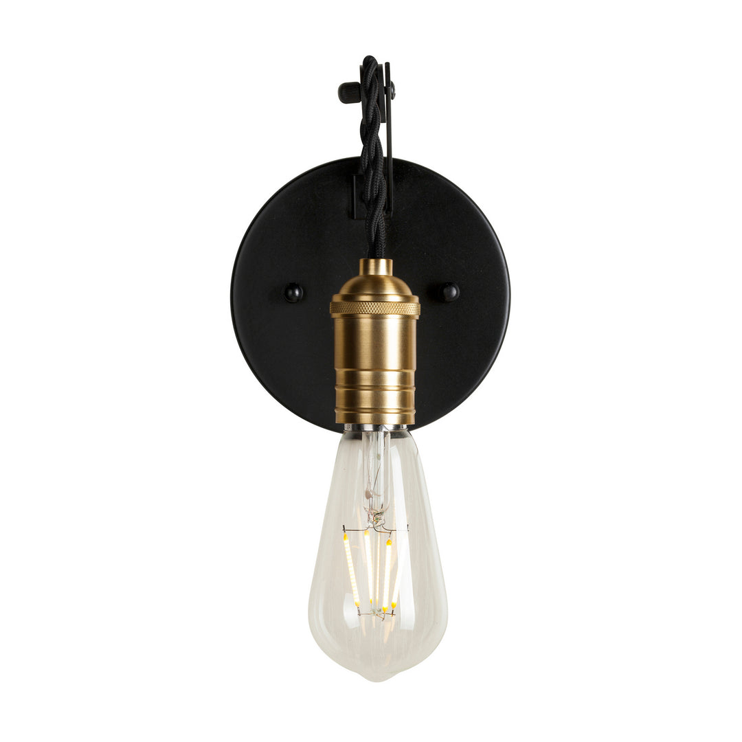 Forte Essy 7061-01-62 Wall Light - Black and Soft Gold