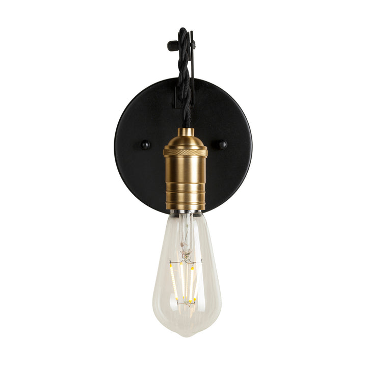 Forte Essy 7061-01-62 Wall Light - Black and Soft Gold