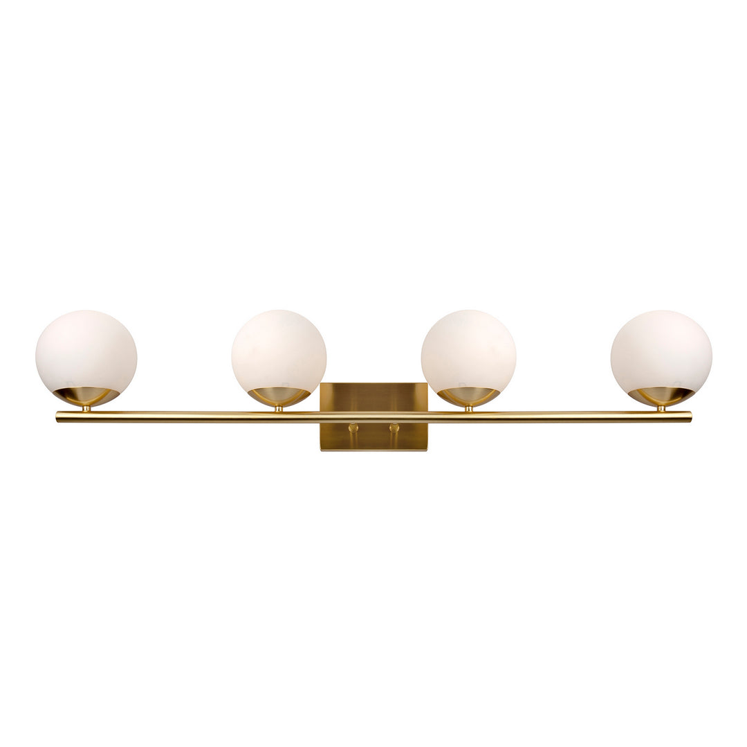 Forte Farrell 5745-04-12 Bath Vanity Light 42 in. wide - Soft Gold