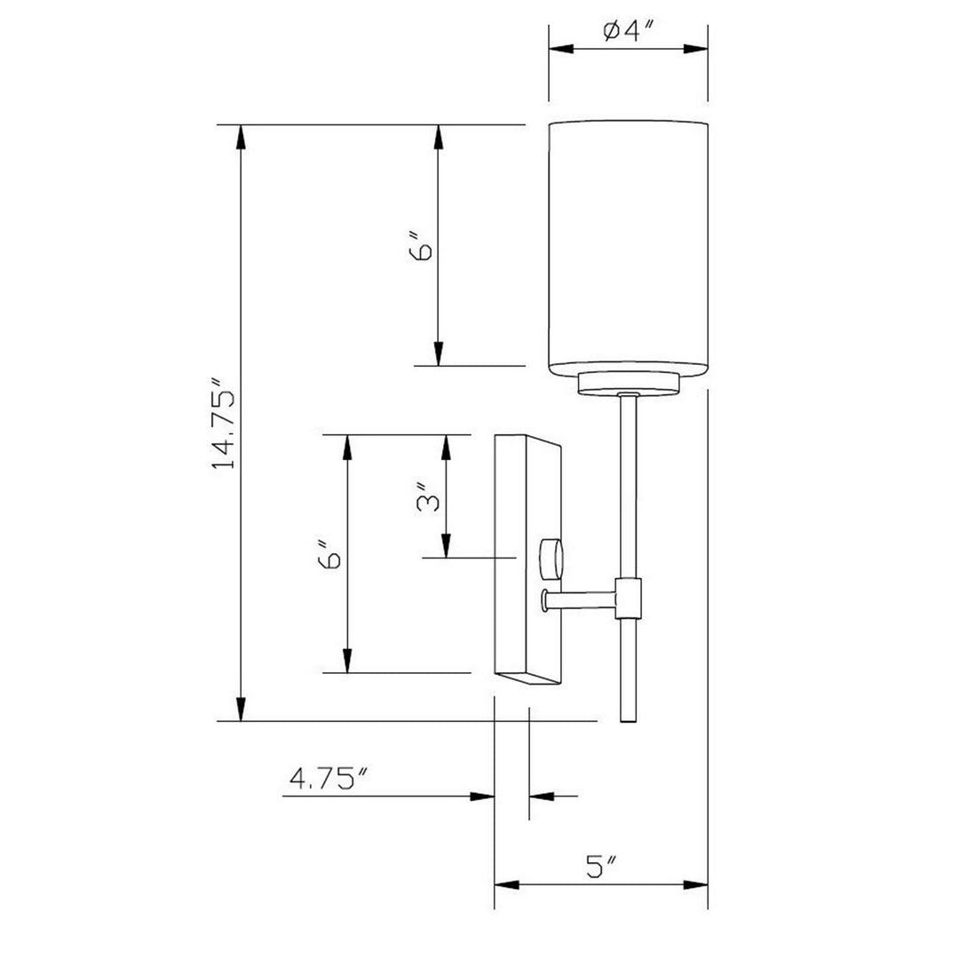 Forte Faye 2612-01-12 Wall Light - Soft Gold