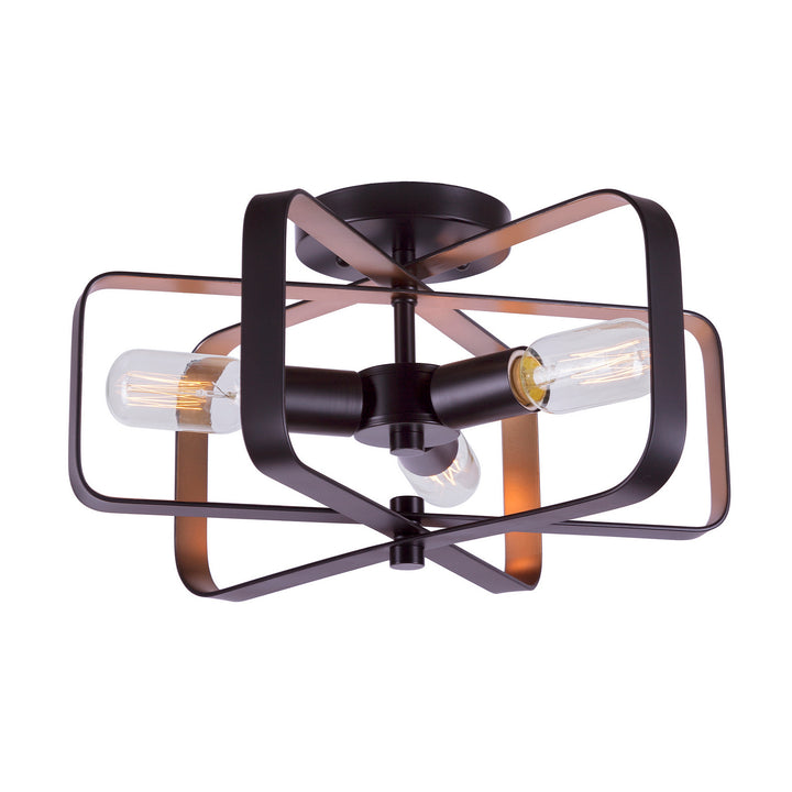 Forte Kineo 7096-03-42 Ceiling Light - Black and Gold