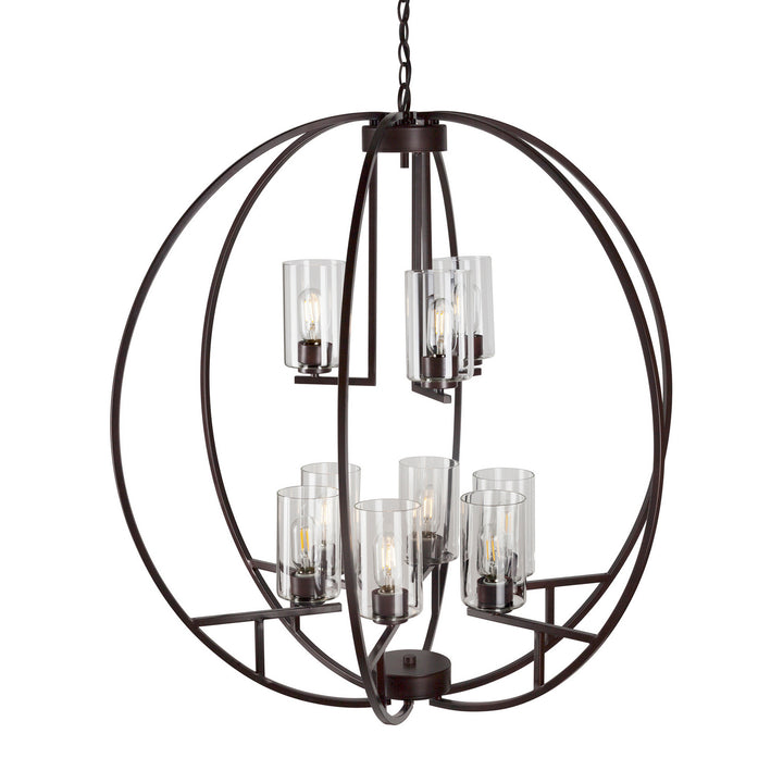 Forte Orbit 2720-09-32 Chandelier Light - Antique Bronze