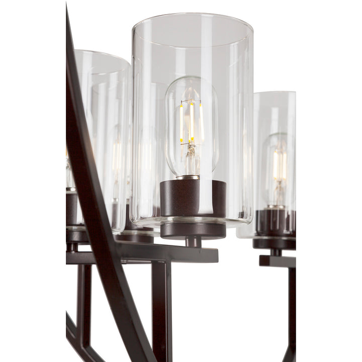 Forte Orbit 2720-09-32 Chandelier Light - Antique Bronze