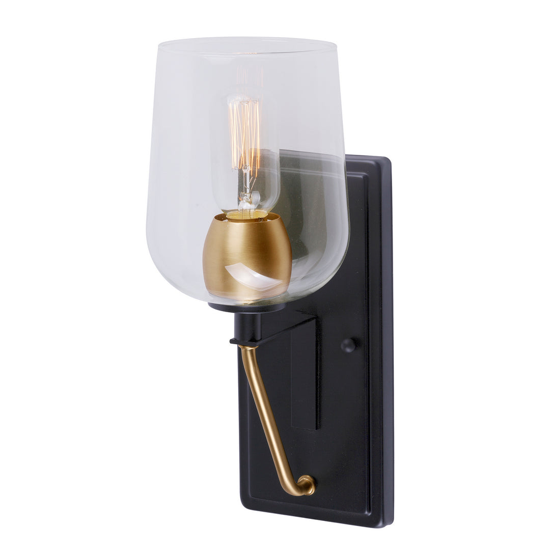 Forte Palmer 5726-01-62 Wall Light - Black and Soft Gold