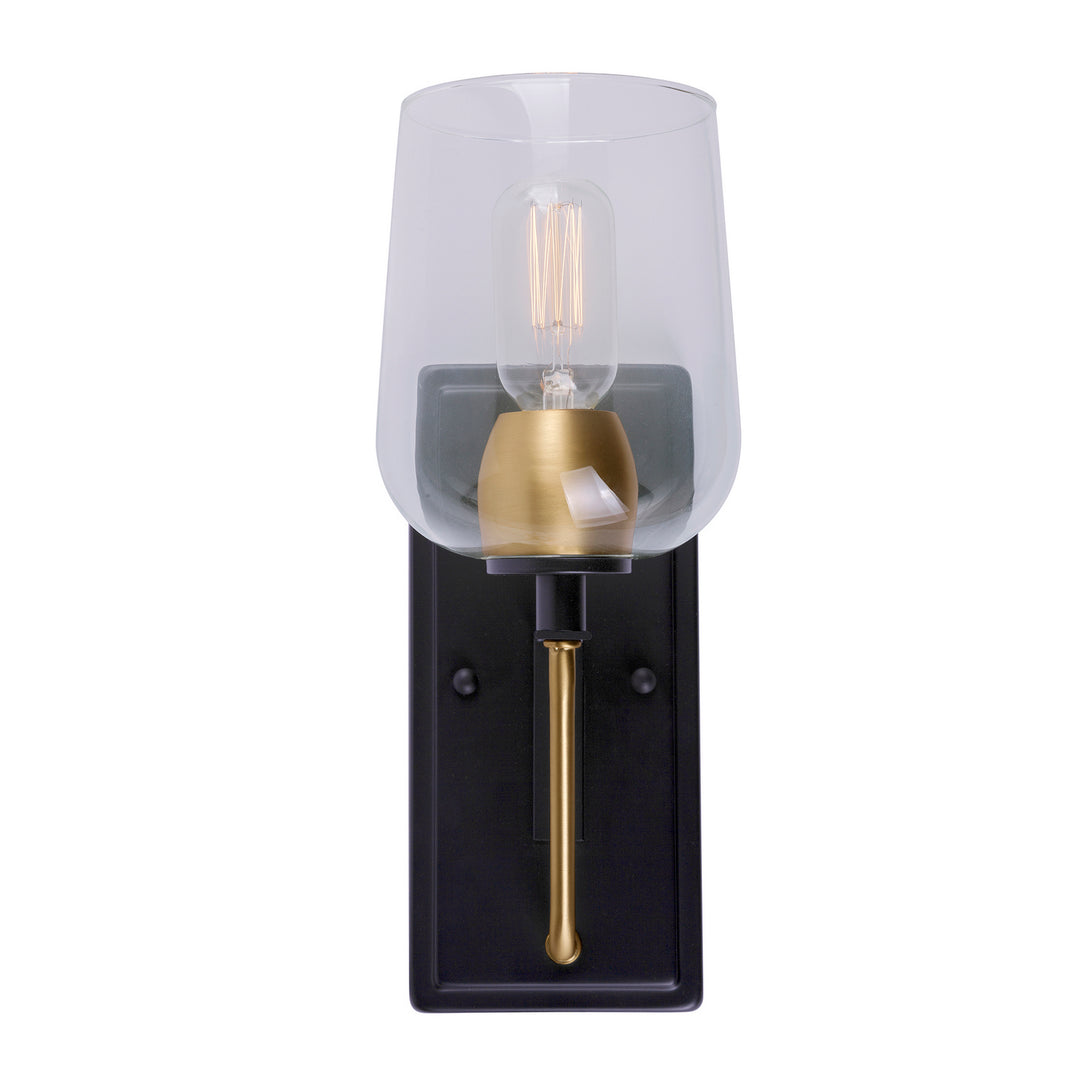 Forte Palmer 5726-01-62 Wall Light - Black and Soft Gold