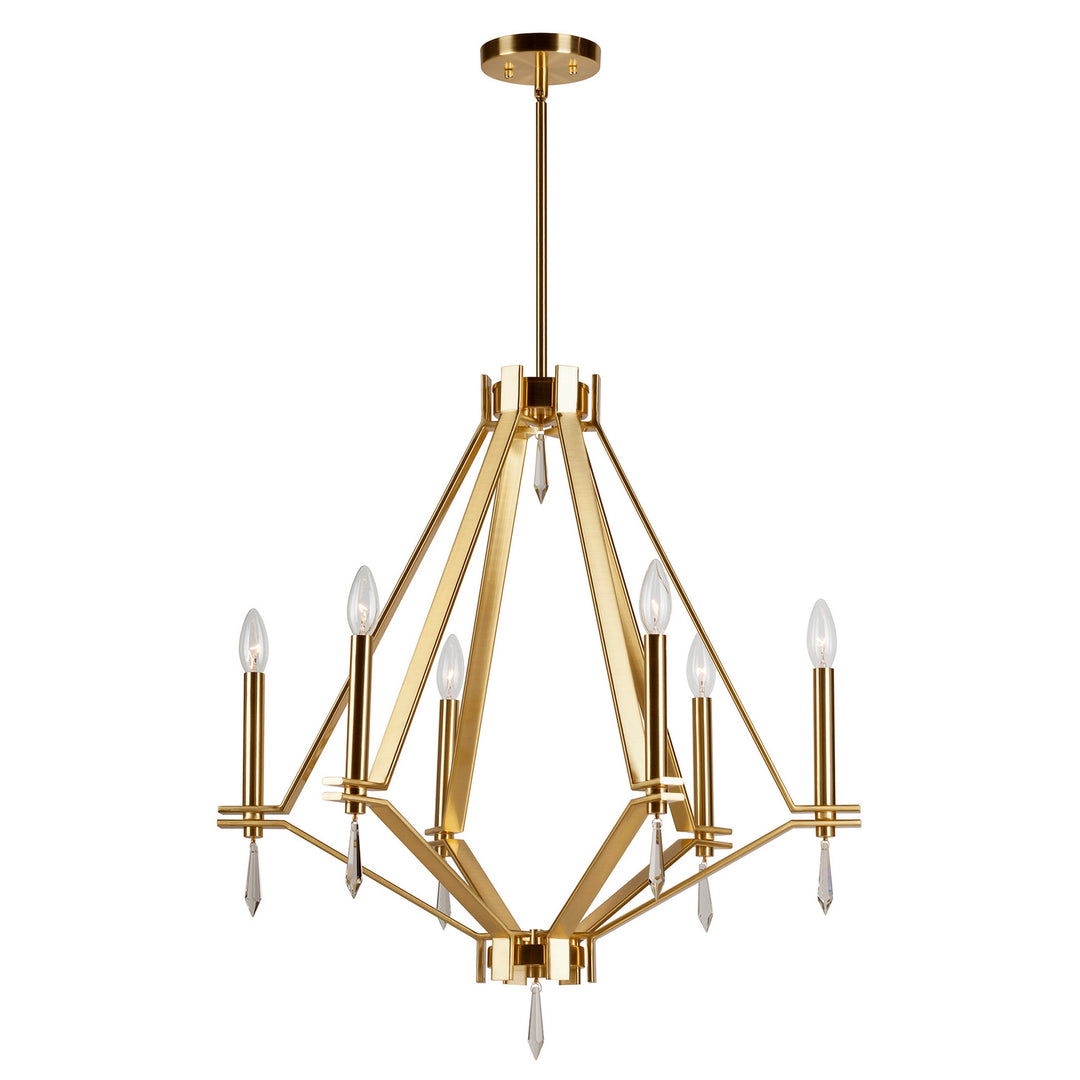 Forte Robin 7143-06-12 Chandelier Light - Soft Gold