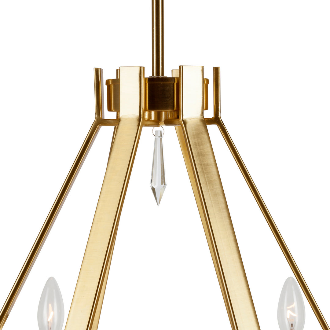Forte Robin 7143-06-12 Chandelier Light - Soft Gold