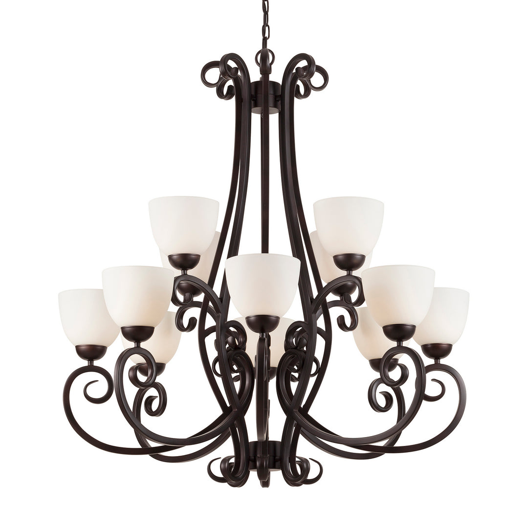 Forte Sutter 2250-12-32 Chandelier Light - Antique Bronze
