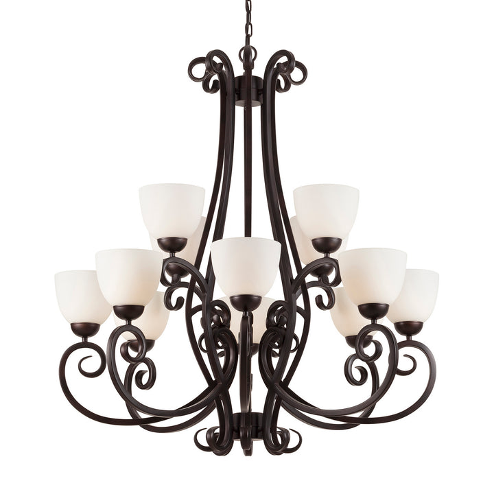 Forte Sutter 2250-12-32 Chandelier Light - Antique Bronze