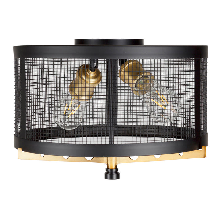Forte Takoma 7119-02-62 Ceiling Light - Black and Soft Gold