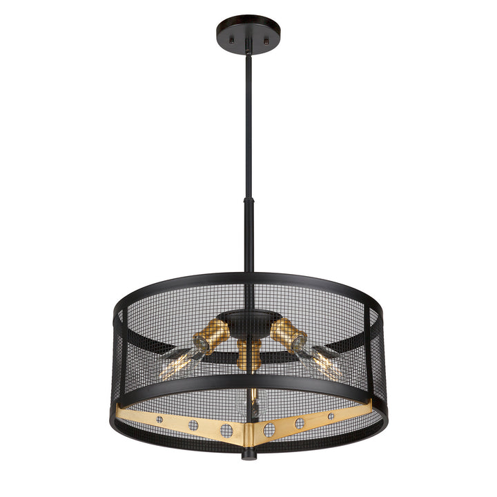 Forte Takoma 7119-03-62 Pendant Light - Black and Soft Gold