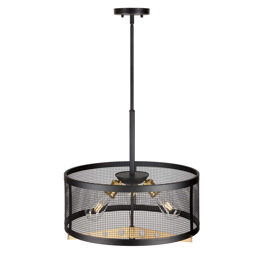 Forte Takoma 7119-03-62 Pendant Light - Black and Soft Gold