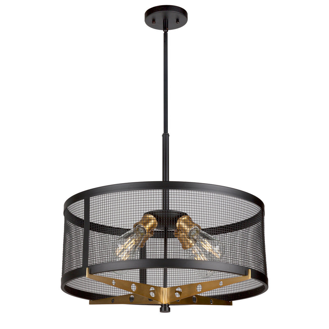 Forte Takoma 7119-04-62 Pendant Light - Black and Soft Gold