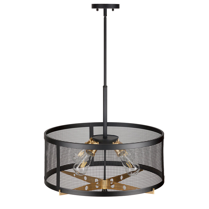 Forte Takoma 7119-04-62 Pendant Light - Black and Soft Gold