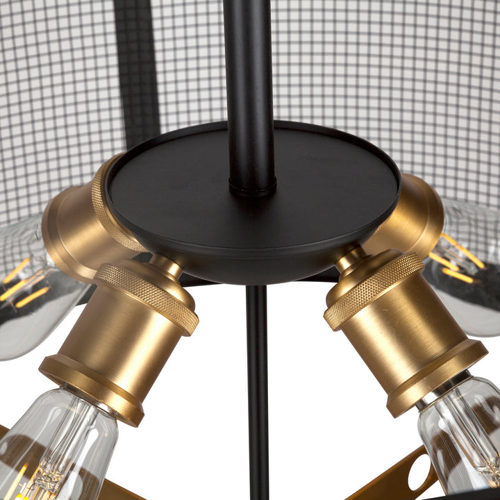 Forte Takoma 7119-04-62 Pendant Light - Black and Soft Gold