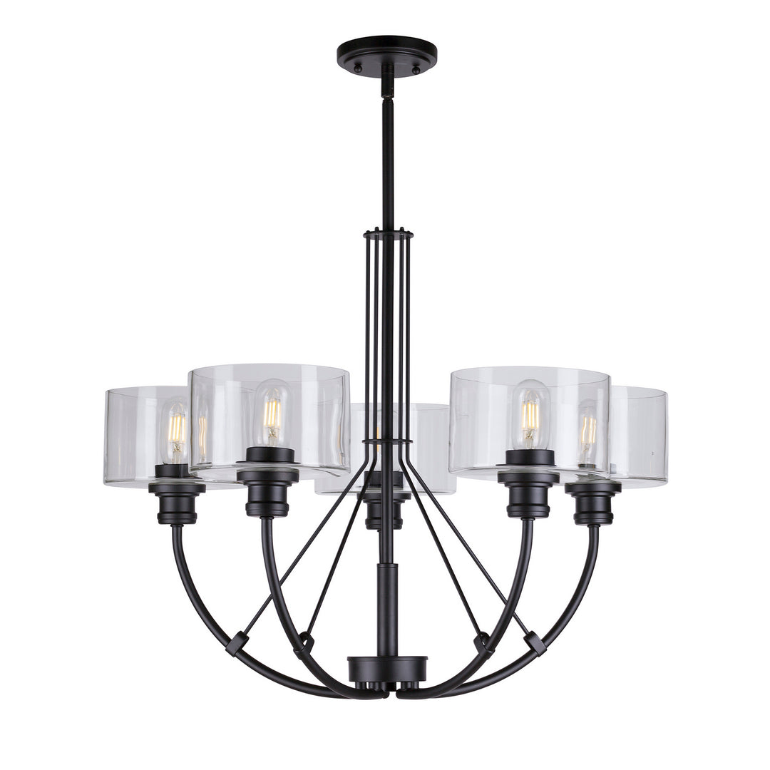 Forte Zane 2748-05-04 Chandelier Light - Black