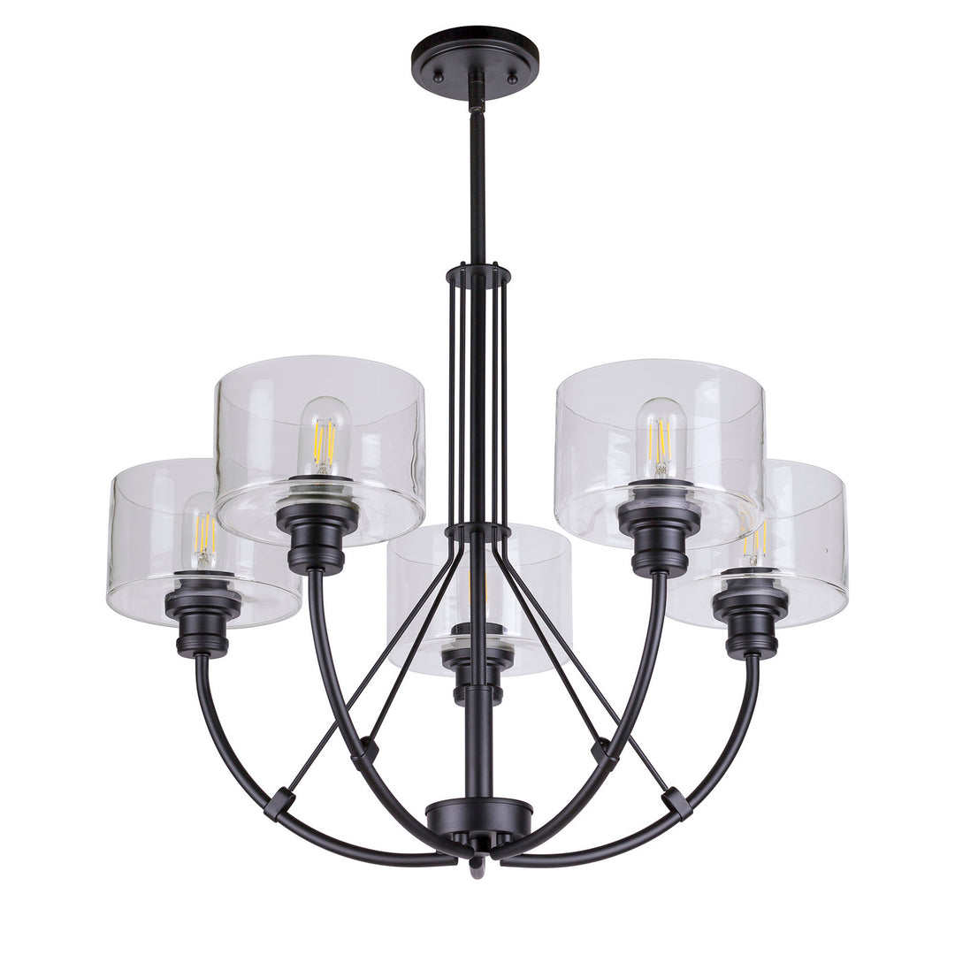 Forte Zane 2748-05-04 Chandelier Light - Black