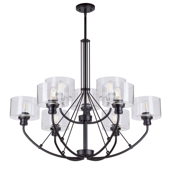 Forte Zane 2748-09-04 Chandelier Light - Black