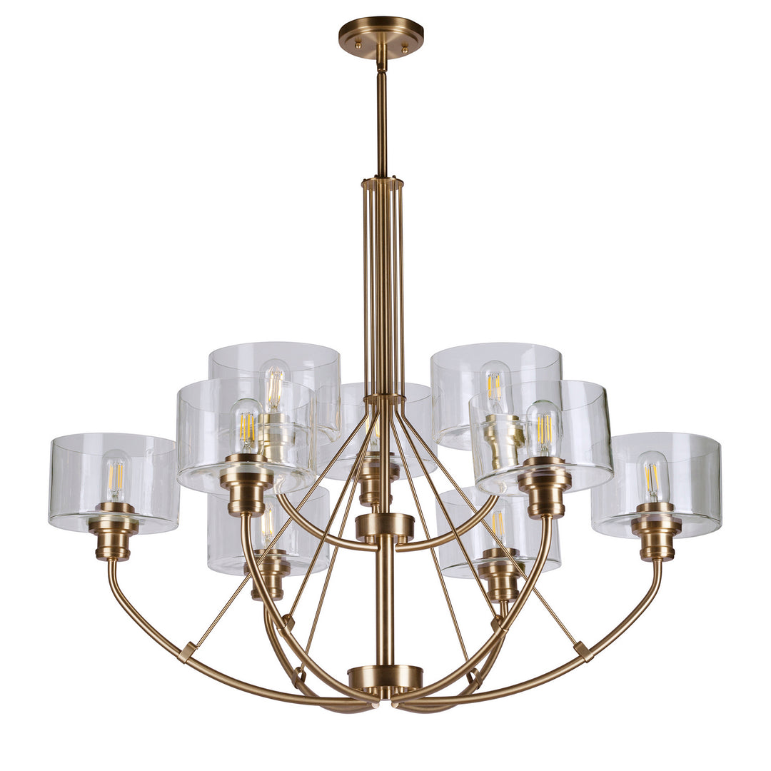 Forte Zane 2748-09-12 Chandelier Light - Soft Gold