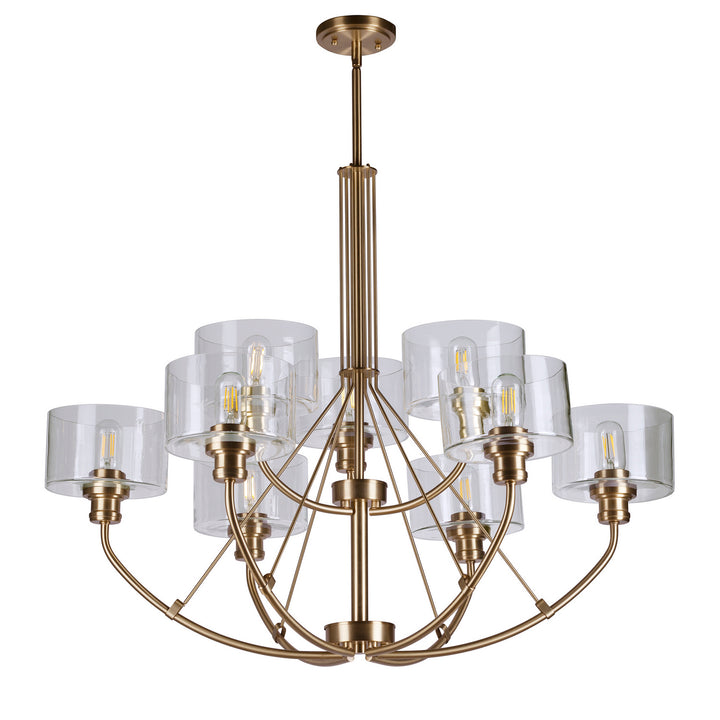 Forte Zane 2748-09-12 Chandelier Light - Soft Gold