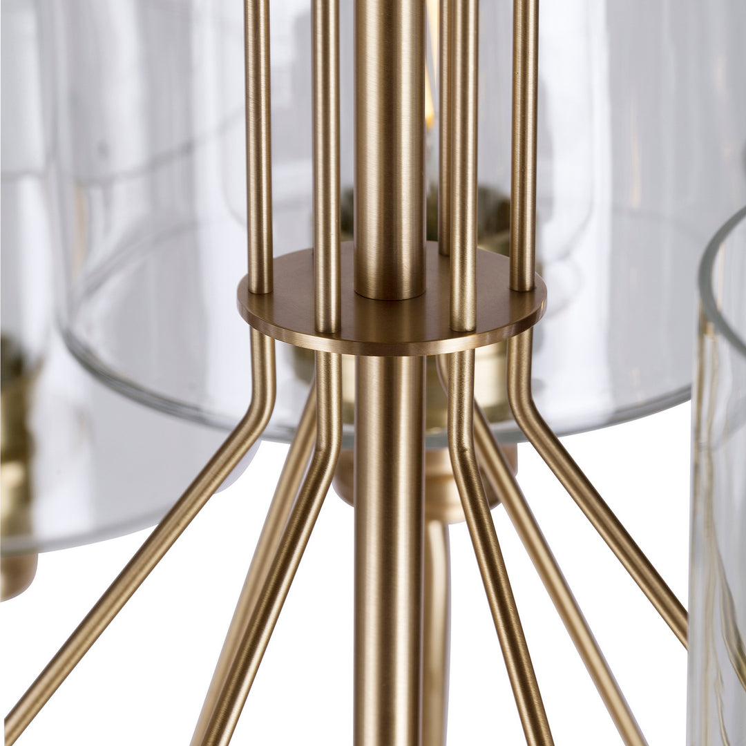 Forte Zane 2748-09-12 Chandelier Light - Soft Gold