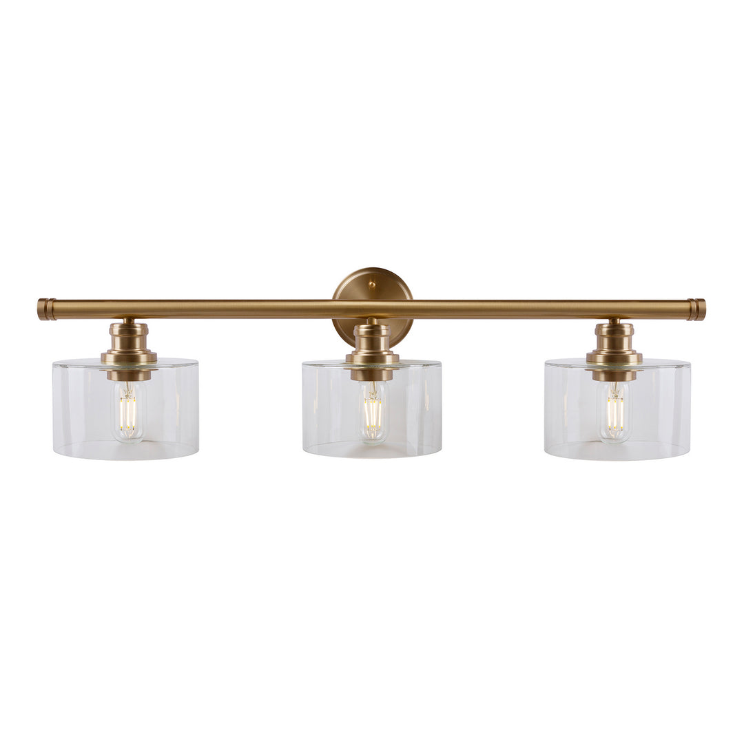 Forte Zane 5748-03-12 Bath Vanity Light 33 in. wide - Soft Gold