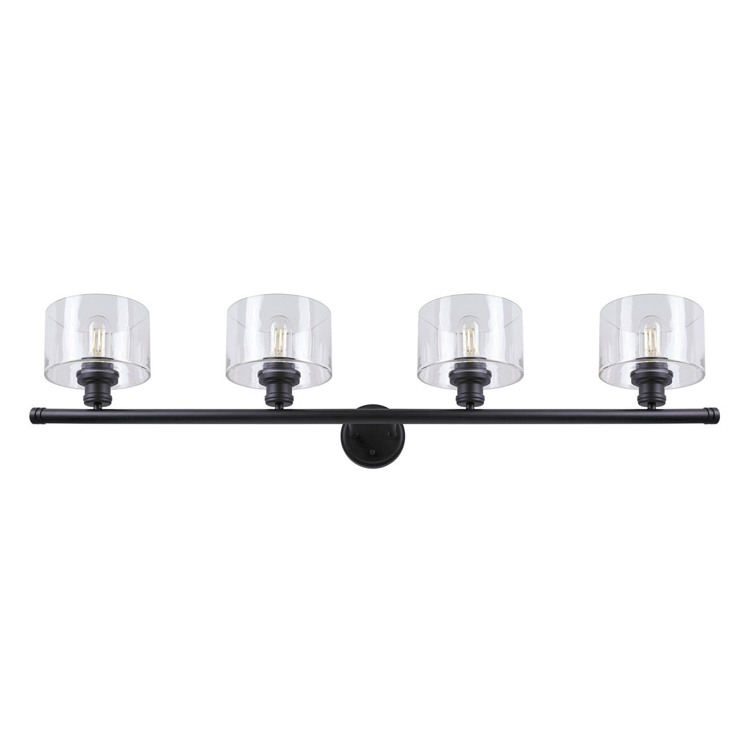 Forte Zane 5748-04-04 Bath Vanity Light 45 in. wide - Black