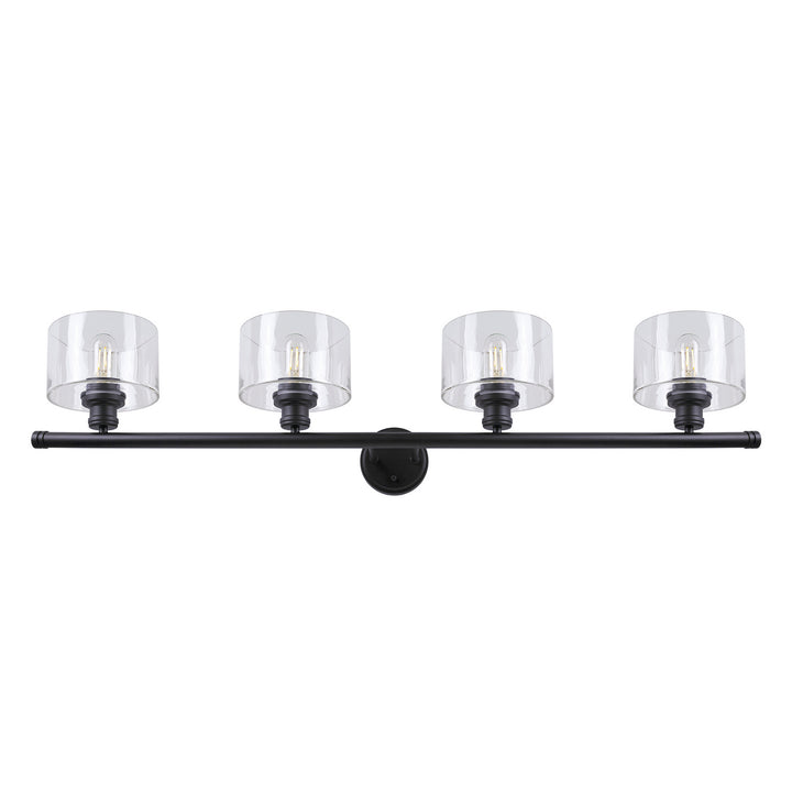 Forte Zane 5748-04-04 Bath Vanity Light 45 in. wide - Black