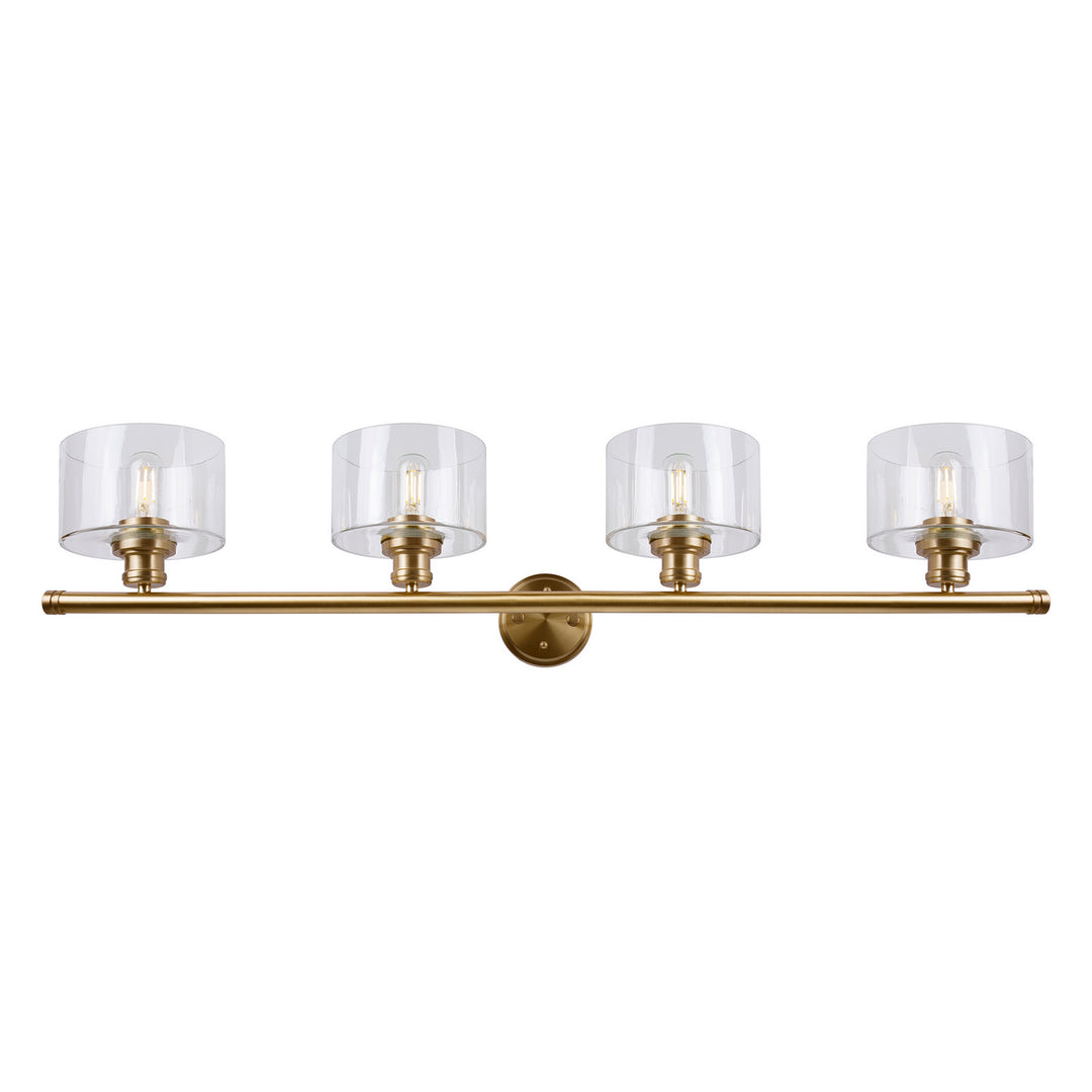 Forte Zane 5748-04-12 Bath Vanity Light 45 in. wide - Soft Gold