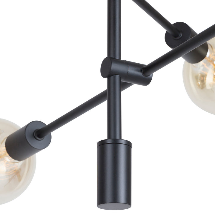 Forte Baton 7117-06-04 Chandelier Light - Black