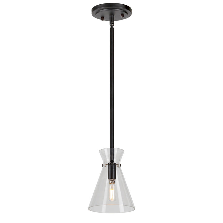 Forte Beaker 2733-01-04 Pendant Light - Black