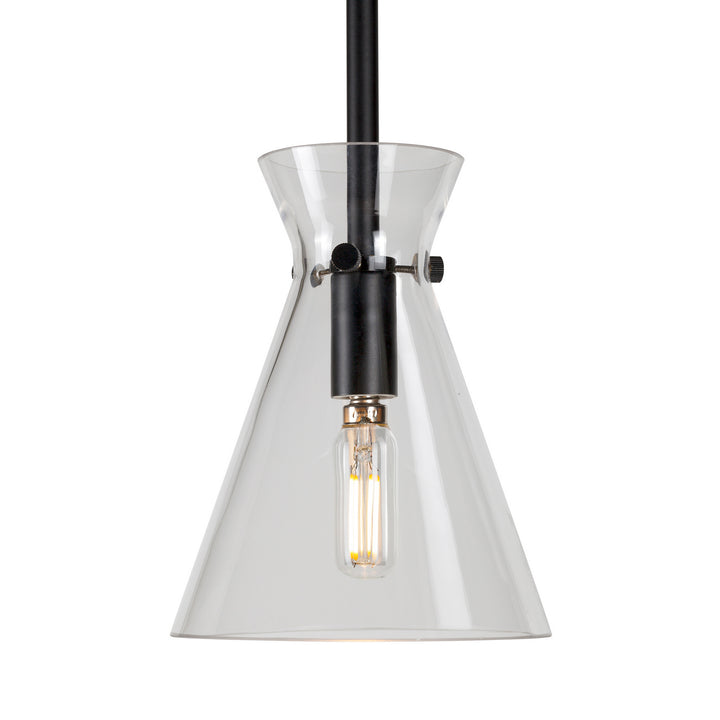 Forte Beaker 2733-01-04 Pendant Light - Black