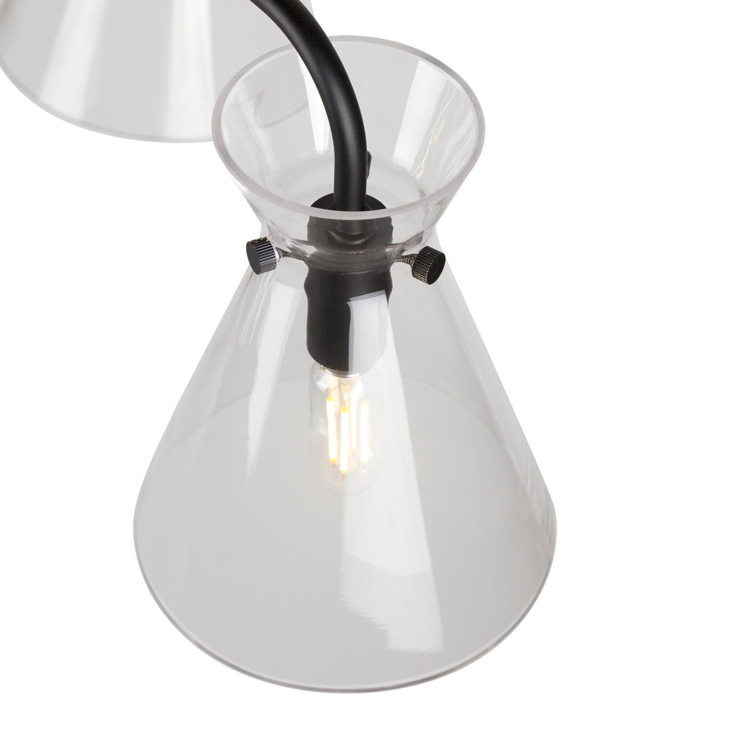 Forte Beaker 2733-03-04 Chandelier Light - Black